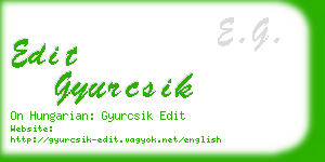 edit gyurcsik business card